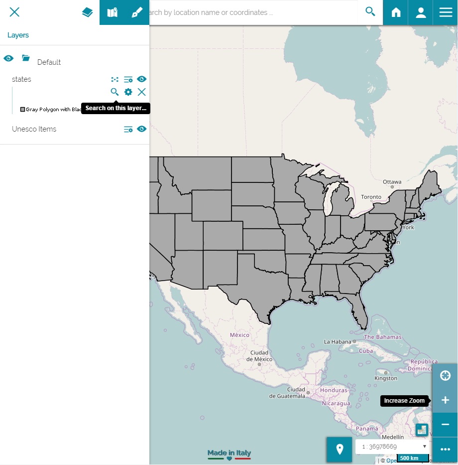 Magnifier Icon for WFS Query